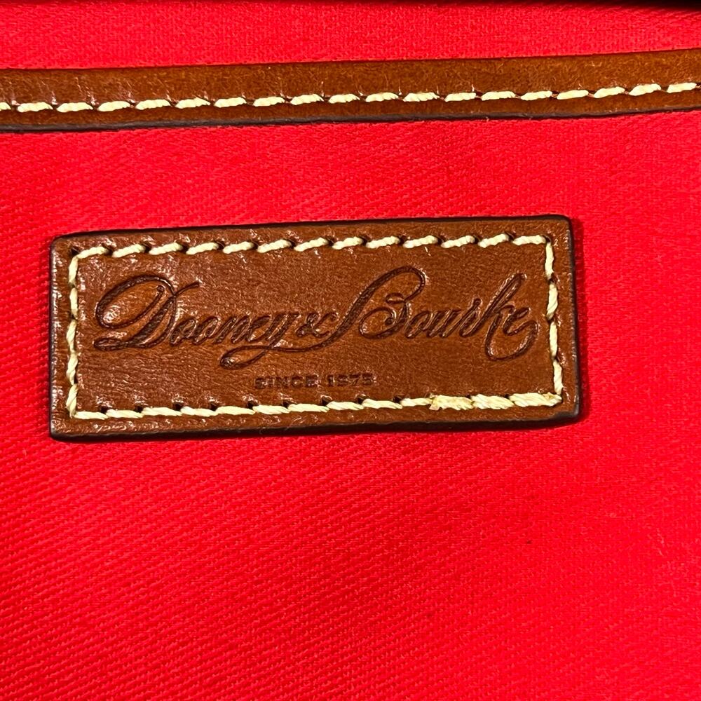 Dooney & Bourke Lexington Shopper Tote Tan Black Pebbled Leather Gold Hardware - Picture 12 of 16
